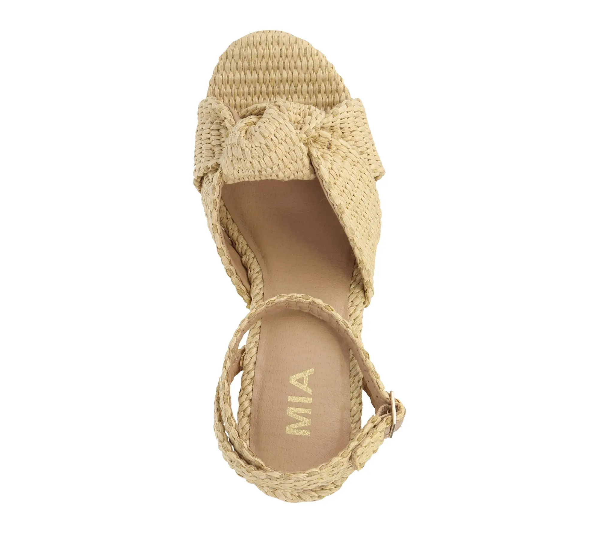 MIA Woven Block Heel Platform Sandals - Reese