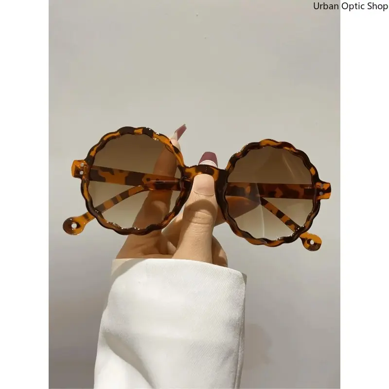 Retro-Inspired Polygon Round Frame Sunglasses - Geometric, Semi-Rimless, Fashionable Eyewear for Men & Women, Ideal for Summer Vacation Daily Wear, Geometric Sunglasses, Fashionable Sunglasses,summer outifit,travel essentials