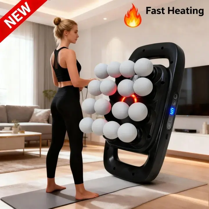 Cordless Deep Tissue Massage Gun - Beauty Personal Care Appliance with 16 Heads, 30 Adjustable Speed Levels, 3 Percussion Modes, LED Light for Body Back, Father's Day Gifts for Dad