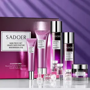Grape Seed Nourishing Skincare Set - Hydrating Care, 9-Piece Facial Collection, Skin Care Sets