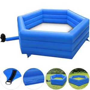 summervibes VEVOR 15 ft Gaga Ball Pit, Inflatable with Electric Air Pump, Gagaball Court Inflates in Under 3 Minutes, for Outdoor and Indoor School Family Activity, Durable, Quick Inflate