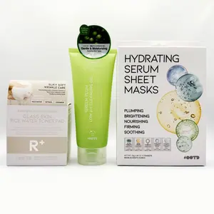 OOTD Glass‑Skin Reset Kit: Cleanser + Rice Toner Pads + 5‑Sheet Masks Included