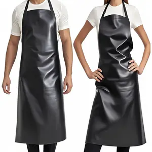 1 Pack Waterproof Apron Rubber Vinyl Heavy Duty Aprons for Adults - Chemical Resistant Adjustable Bib 40" Extra Long Industrial Work Apron for Grilling Dishwashing Lab Kitchen Butcher Set gifts for boyfriend