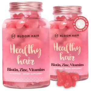 Bloom Hair Gummies – Beauty Biotin Hair Vitamins for Faster Hair Growth - Hair, Skin & Nails Dietary Supplement - 60 Edible Healthcare Gummies (2Pack)