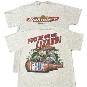 Budweiser Vintage Lizard Chameleon Frogs 2 Sided Shirt-Sweatshirt-Hoodie, Cowboy 1990s Bullfrogs, You're One Sick Lizard Shirt
