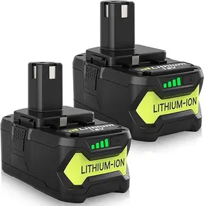 2Packs 8.0Ah Replacement Ryobi 18V Battery P108 P102 P103 P104 P105 P107 P109 P122 P190 for 18 Volt Ryobi Battery