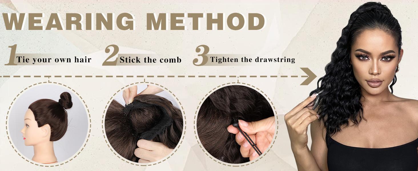 AISI HAIR Drawstring Ponytail Extension for Black Women Synthetic Clip in Ponytail Extension Long Curly Wavy Hairpieces for Daily Use Wavy AISI HAIR Drawstring Ponytail Extension for Black Women Synthetic Clip in Ponytail Extension Long Curly Wavy Hairpieces for Daily Use Wavy