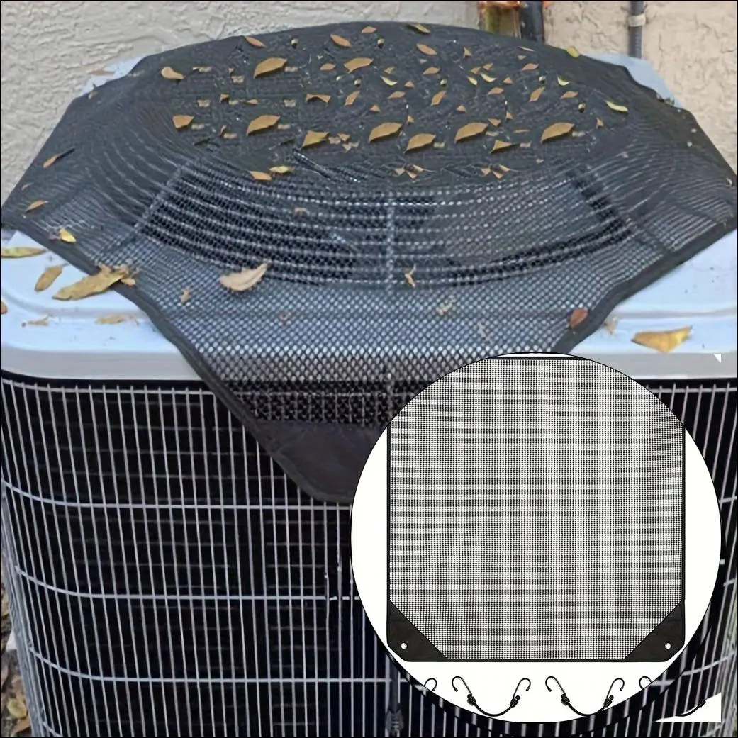 Outdoor Air Conditioner Cover, 1 Count Reusable Air Conditioner Cover with Safety Installation Hook, Household Textiles for Home Living Room Bedroom, Dustproof Cover, AC Unit Cover, Ac Covers, Air Conditioning Cover, Durable Cover, Dustproof Design