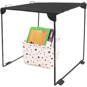 Stackable Mesh Locker Shelf – Extra Tall Locker Organizer Fits Standard Lockers for School & Gym Storage