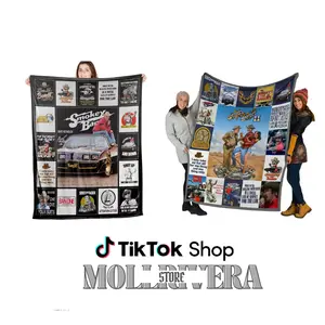 Smokey Movie And The Bandit Fleece Blanket, Smokey The Bandit Retro 70s Series, Buford T Justice, Birthday Gifts For Film Fan, Mom, Dad
