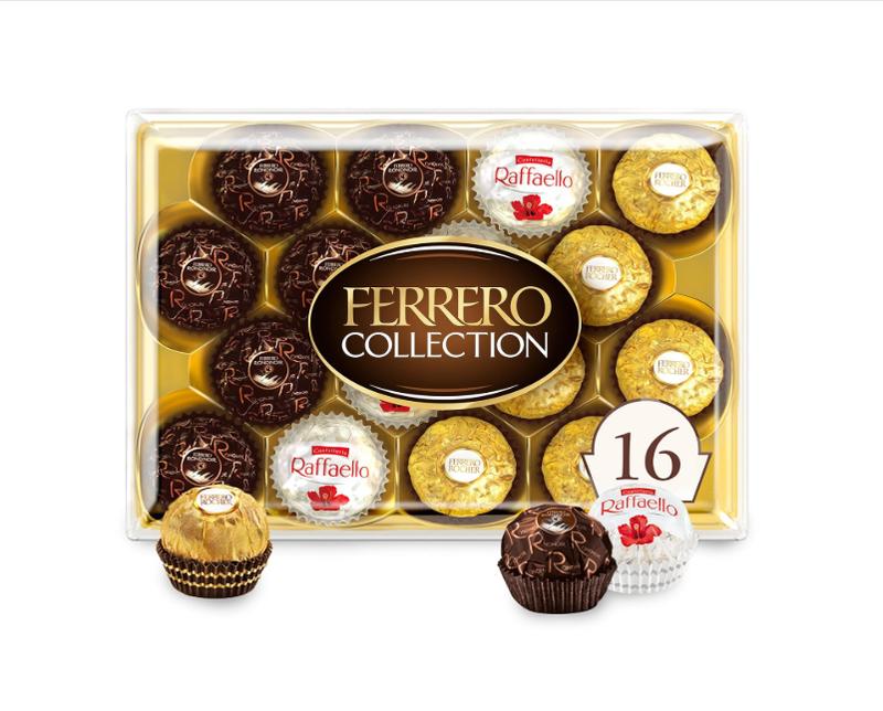 Ferrero Collection Gourmet Gift Box, 12 Assorted Confections with Hazelnut, Dark Chocolate and Coconut, 6.1 oz