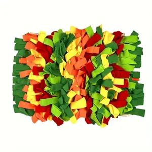 Colorful Washable Dog Scent Pad, Interactive Indoor Feeding Training Mat, Fun Design Polyester Material, Anti-Slip Base, Multi-Scene Use