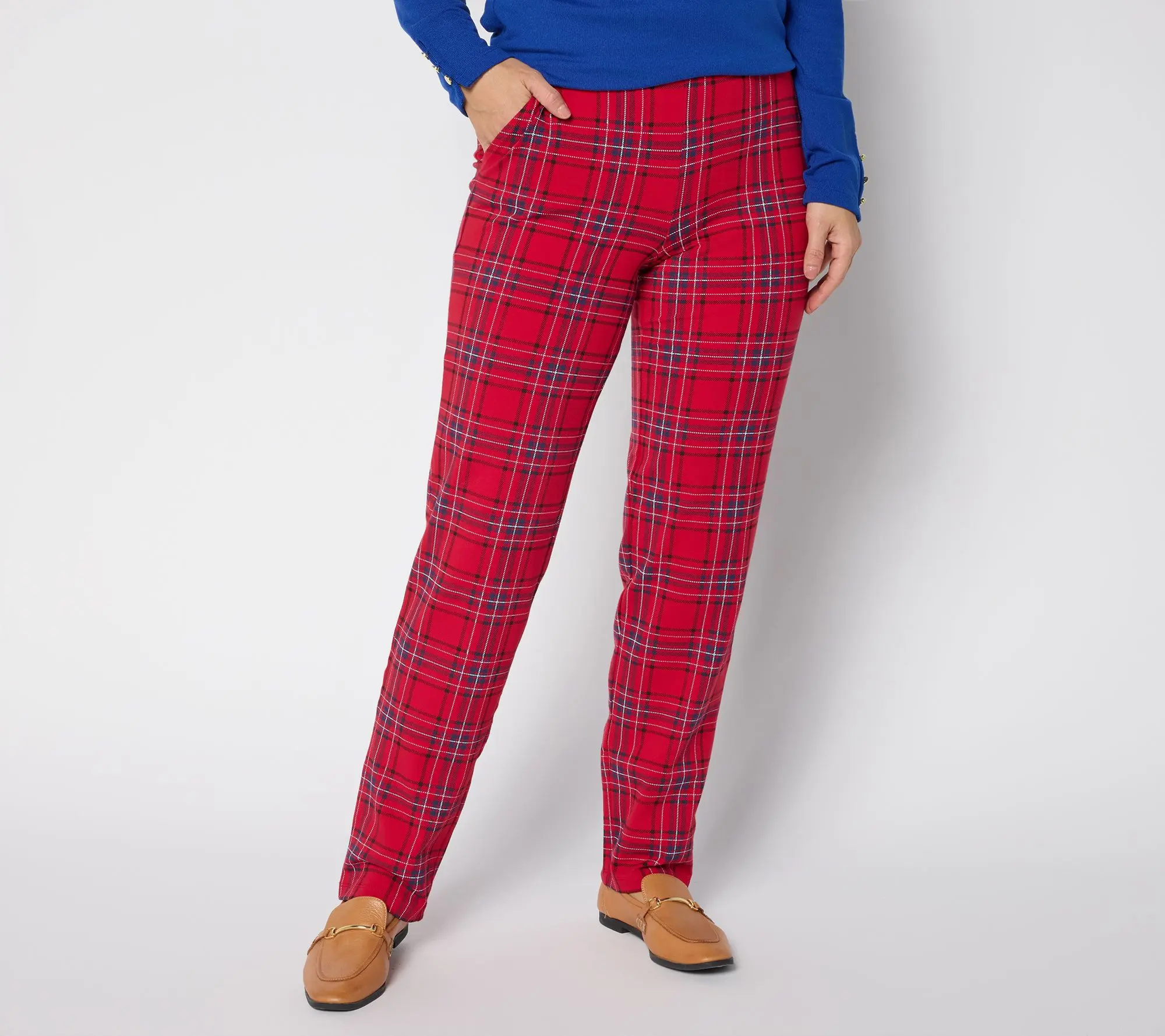 Denim & Co. Tall Duo Stretch Straight Leg Pants