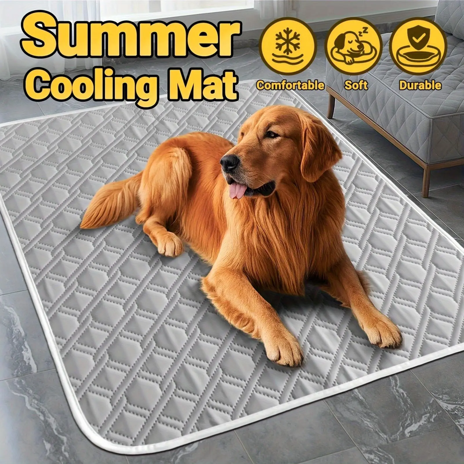 2026 Upgraded Large Pet Cooling Mat Home, Super Soft Absorbent Surface, Instant Cool Comfort, Suitable for Small Medium Large Cats Dogs