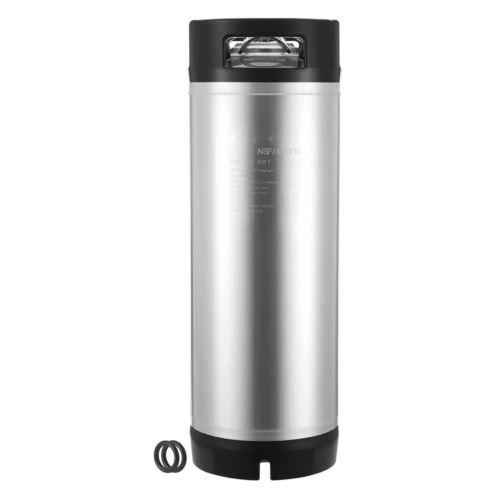 Corny Ball Lock Keg 5 Gallon Ball Lock Keg For Homebrewing New Beer Keg Stainless Steel Corny Tank 1 Piece Suitable For Fermentation, Storage, Draft Systems And Pressurized Beer Line