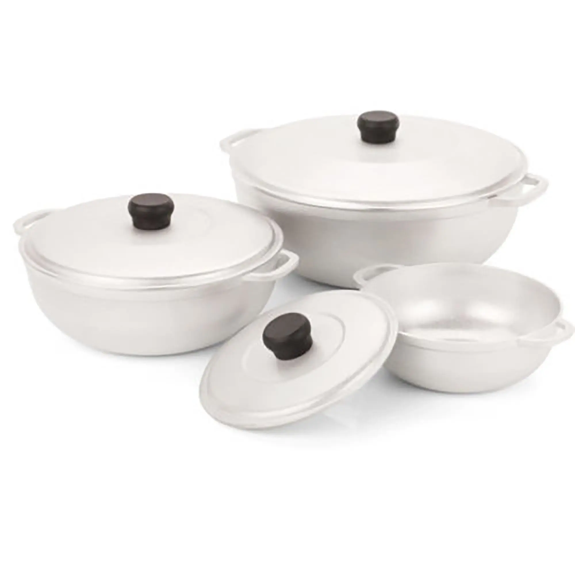 IMUSA 1.5/2.5/5.2qt Cast Aluminum Caldero 3pc Set - 18/22/28cm