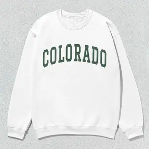 Colorado Sweatshirt Collegiate Crewneck Sweater Unisex Sage Green