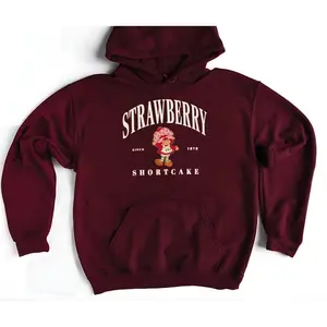 Retro Strawberry Shortcake Hoodie, Life Is Delicious T-Shirt, Strawberry Shortcake Graphic Tee, Funny Cartoon Sweatshirt