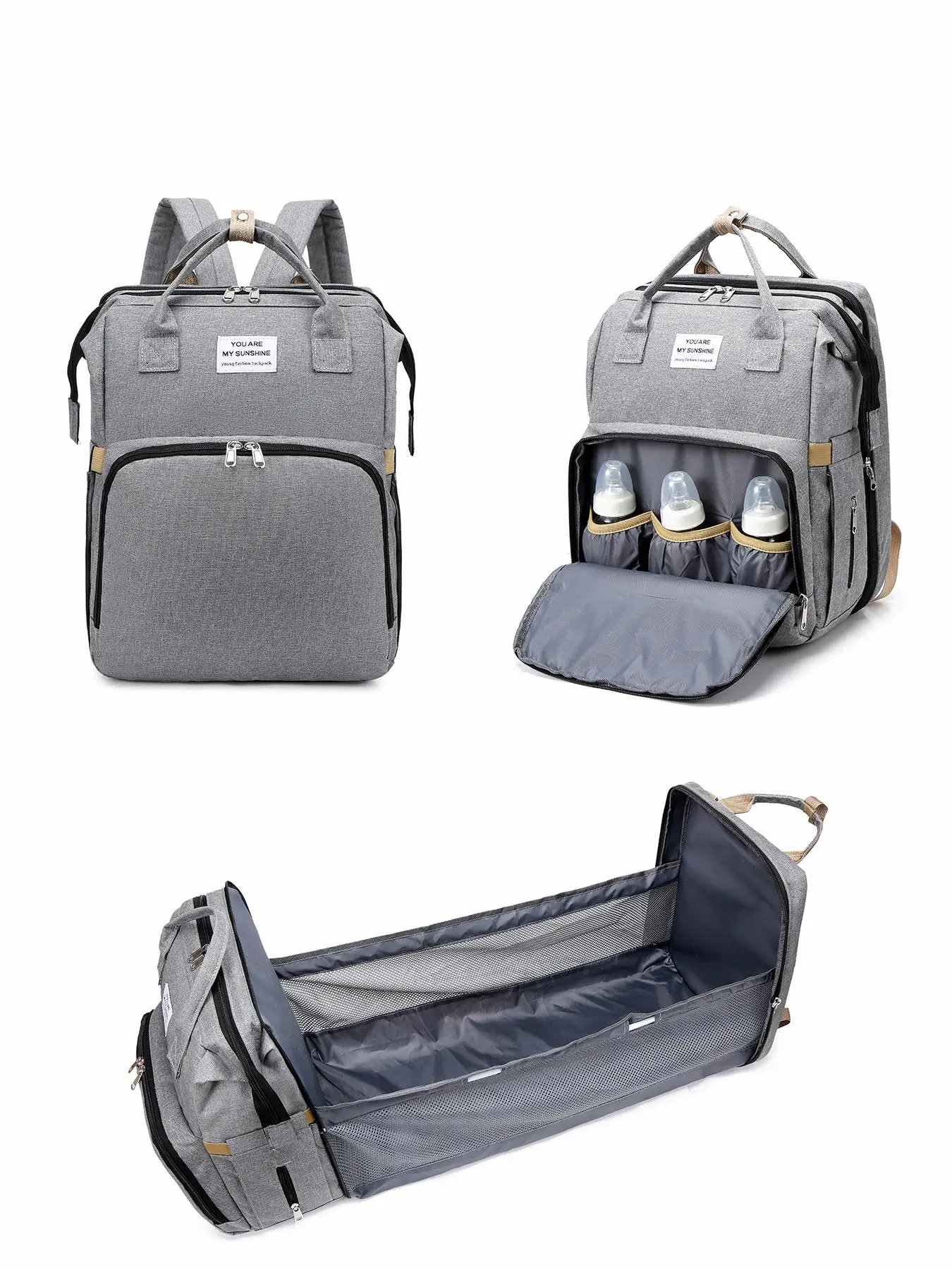 Simple Multi-functional Large Capacity Summer Backpack, Lightweight Bag, Portable Stroller Bag for Women & Girls, Casual Trendy Versatile High-quality