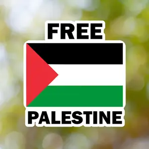 Free Palestine Sticker Flag Waterproof for Laptop, Car, Book, Water Bottle, Helmet, Toolbox