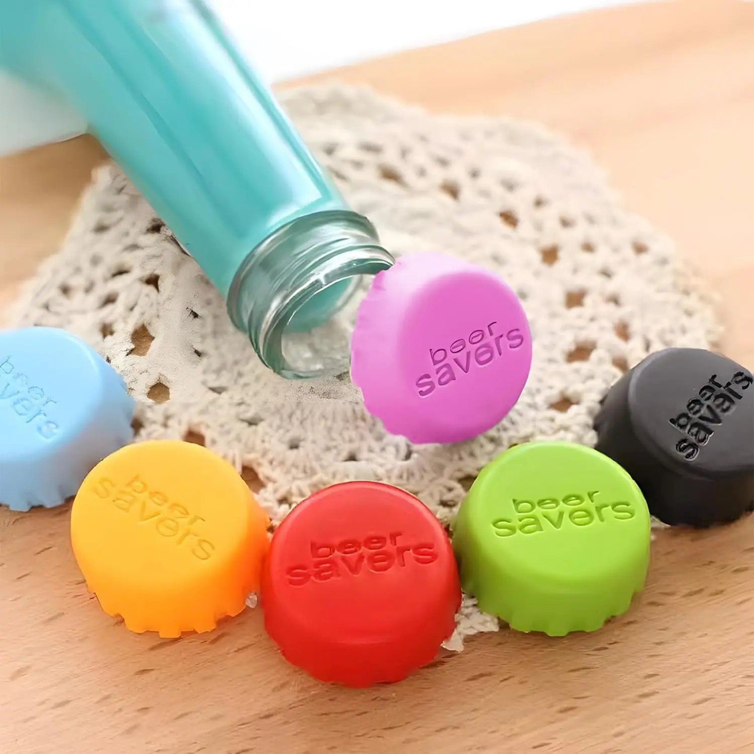 Reusable silicone bottle caps, silicone caps, 12/set multifunctional leak proof bottle caps, practical sealing caps for household kitchens