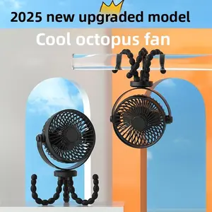 2025 Upgraded Portable USB Mini Fan with Protective Guard, Octopus Design for Stroller, Desktop Use (Phones & Electronics Universal USB Mobile Accessory), Portable Fan