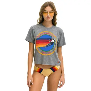 SIGNATURE VAIL BOYFRIEND TEE - HEATHER