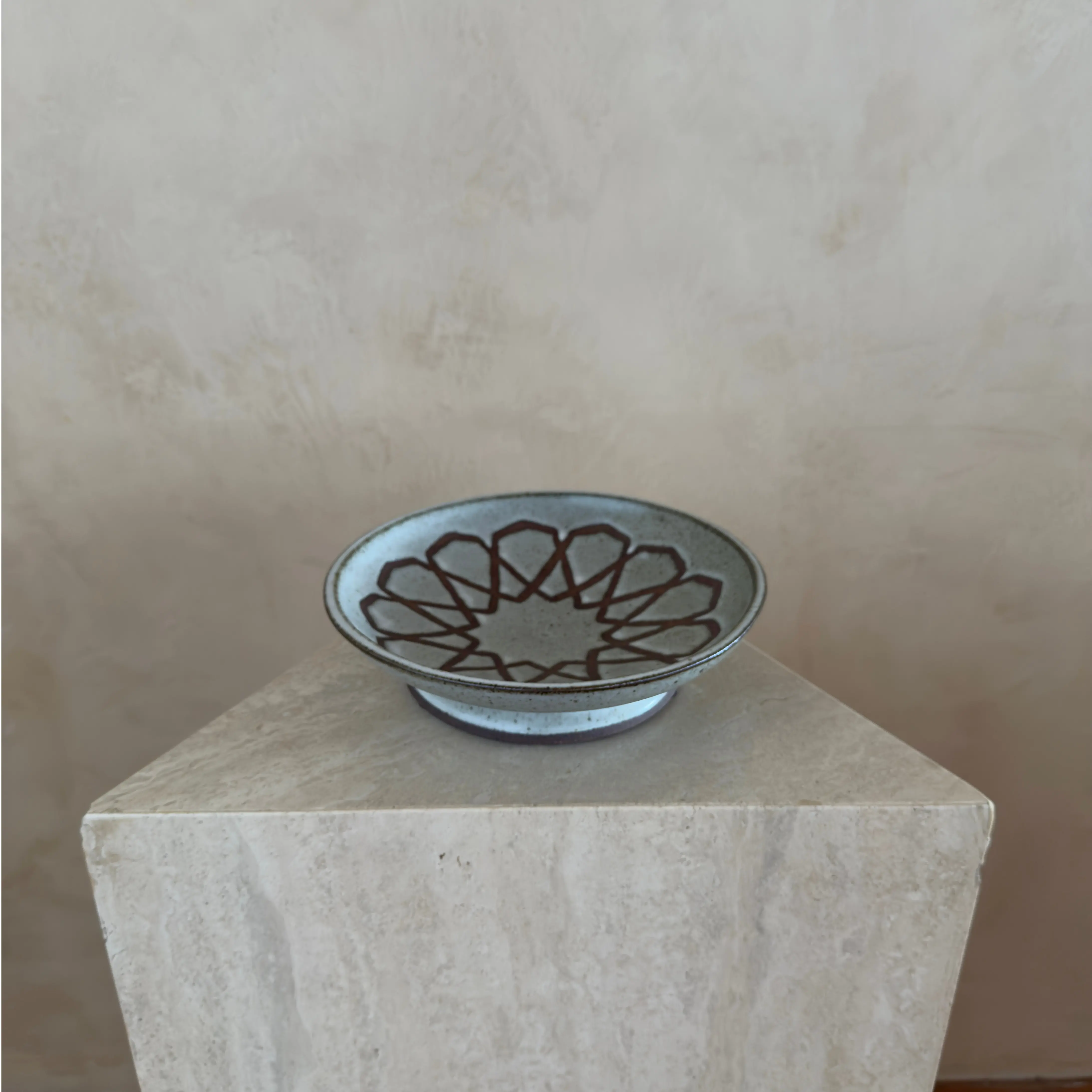 Incised Geometric Ceramic Platter