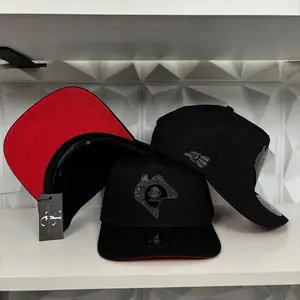 Chiapas México estado SnapBack Hat-Black/Red Visor Cotton Cap