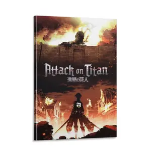 The Attack on Titan poster, Season 1-4 , is in an animemanga style and suitable for decorating bedrooms, offices, and other rooms