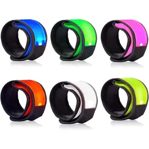 Safety Bracelets, LED Slap Armband Kids Walking at Night Safe LED Light Wrist Light Reflective Belt, Magic Band Running Lights for Runners,led light wrist bands
