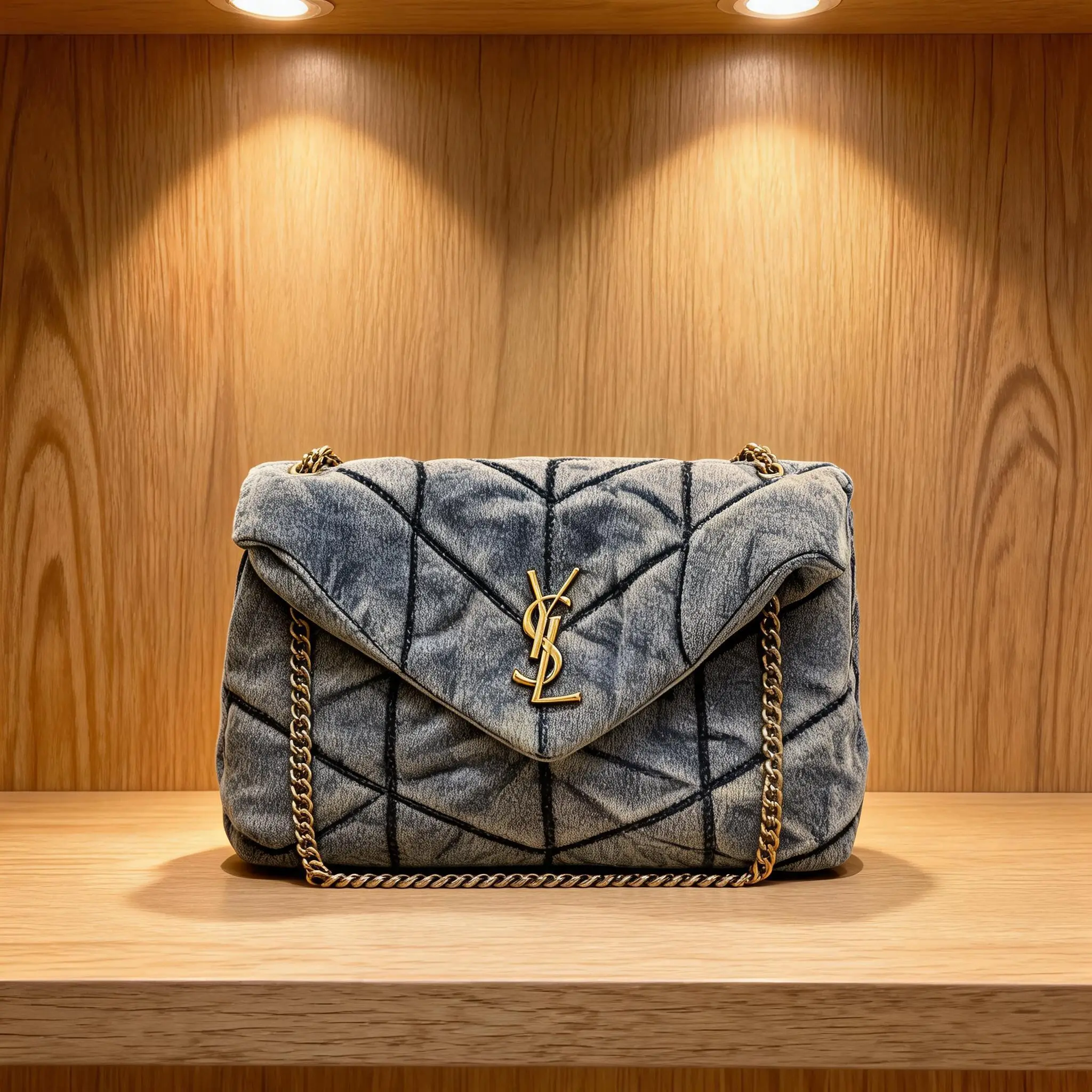 Pre-owned Yves Saint Laurent YSL Canvas Shoulder Bag I0713608018