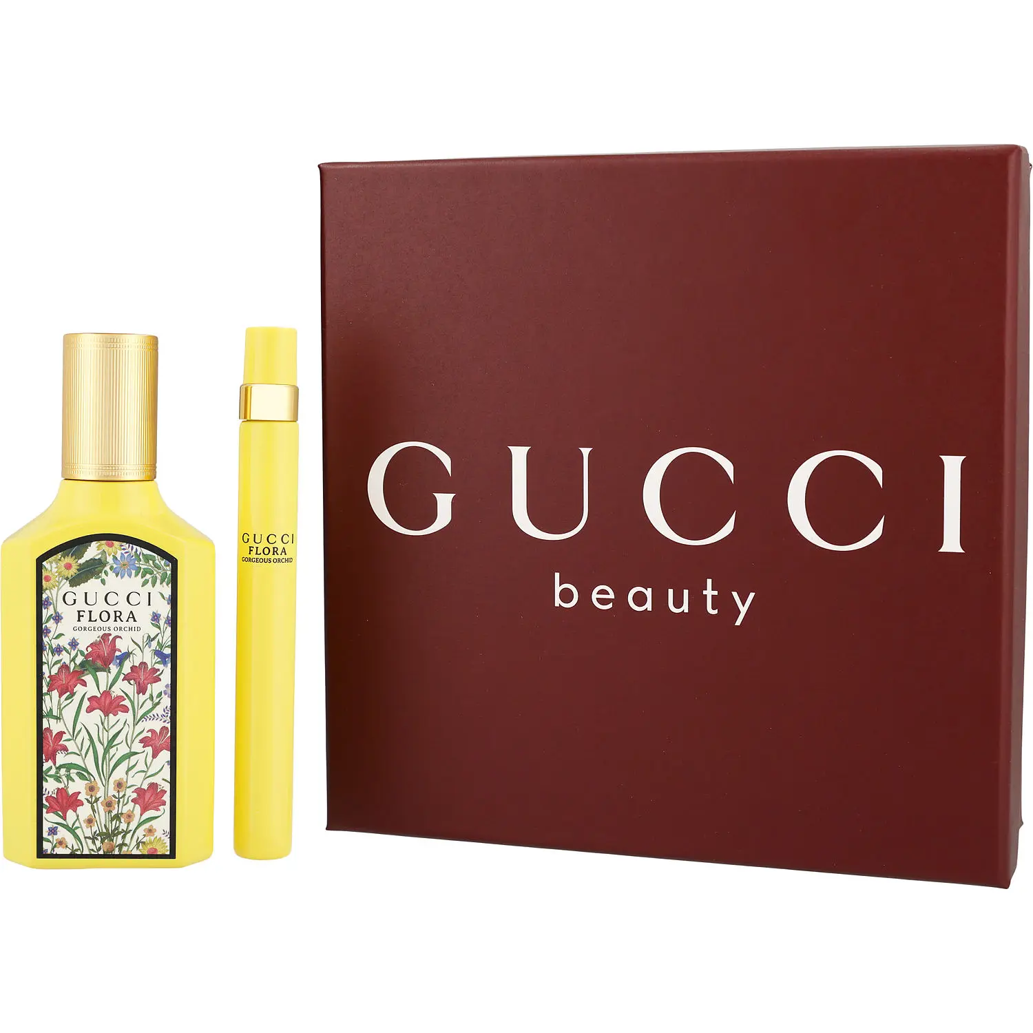 Gucci Flora Gorgeous Orchid Set-Eau De Parfum Spray 1.7 Oz & Eau De Parfum Spray 0.33 Oz Mini For Women Gucci Flora Gorgeous Orchid Set-Eau De Parfum Spray 1.7 Oz & Eau De Parfum Spray 0.33 Oz Mini For Women