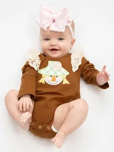 Rustic Charm Scarecrow Lace Romper