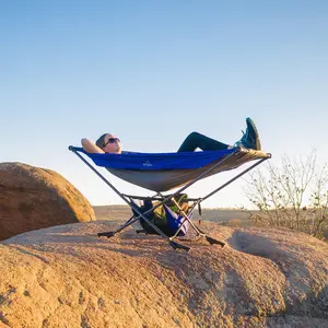 PHIVILLA Portable Hammock with Stand - Compact Folding Frame for Camping, Backpacking, and Travel Outdoor Swing