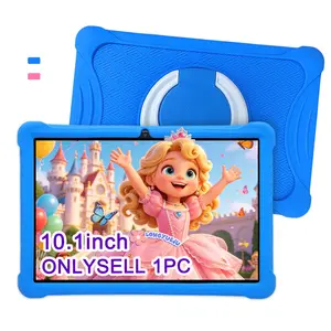10.1" Grandparent-Friendly Kids Tablet | Anti-Mistouch Mode + Remote Parental Control | Pre-Loaded Apps + Shockproof Case | HD Screen | Summer Parenting Lifesaver (Pink/Blue/Green/Orange | No Adapter)