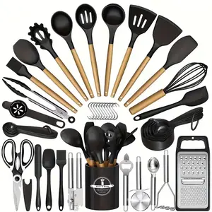 44pcs Kitchen Cooking Tool Set- 44PCS Are Super Cost-Effective, Complete, High Temperature Resistant, Non-Stick, Dishwasher Safe, Selected Kitchen Tools, Suitable For Kitchen Enthusiasts And Beginners Best Gifts For Thanksgiving And Christma