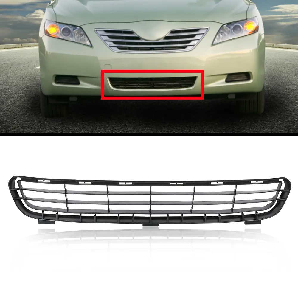 Fit For 2007-2009 Toyota Camry Front Bumper Lower Grille Grill Assembly Black