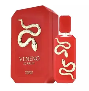 French Avenue Veneno Scarlet EAU de Parfum 3.4oz 100ml Deep Floral Perfume with Strawberry Blackberry Caramel Notes for Women and Men