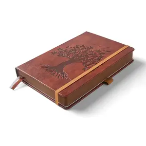 B5 360 Pages Thick Journaling Notebook, with Pen Set, 100Gsm Premium Paper, Journals for Women & Men Writing Ruled Notebook, Leather Hardcover, 7.7'' x 10'' Light Brown