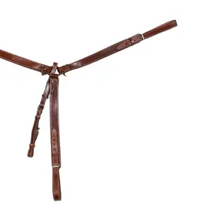 Pecho-Pretal Cafe Vaqueta Caballo Horse Breast Collar