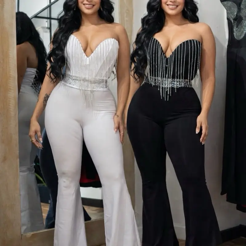 Luxury Colombian Two-Piece Set – Rhinestone Corset Top & Sculpting Leggings (Premium Suplex Fabric)