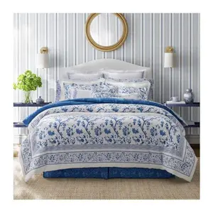 Laura Ashley Ch arlotte China B lue King Comfor ter Set