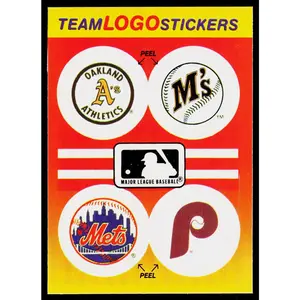 MLB: Dodgers / Expos / Athletics / Mariners 1991 Fleer Team Logo Stickers #NNO