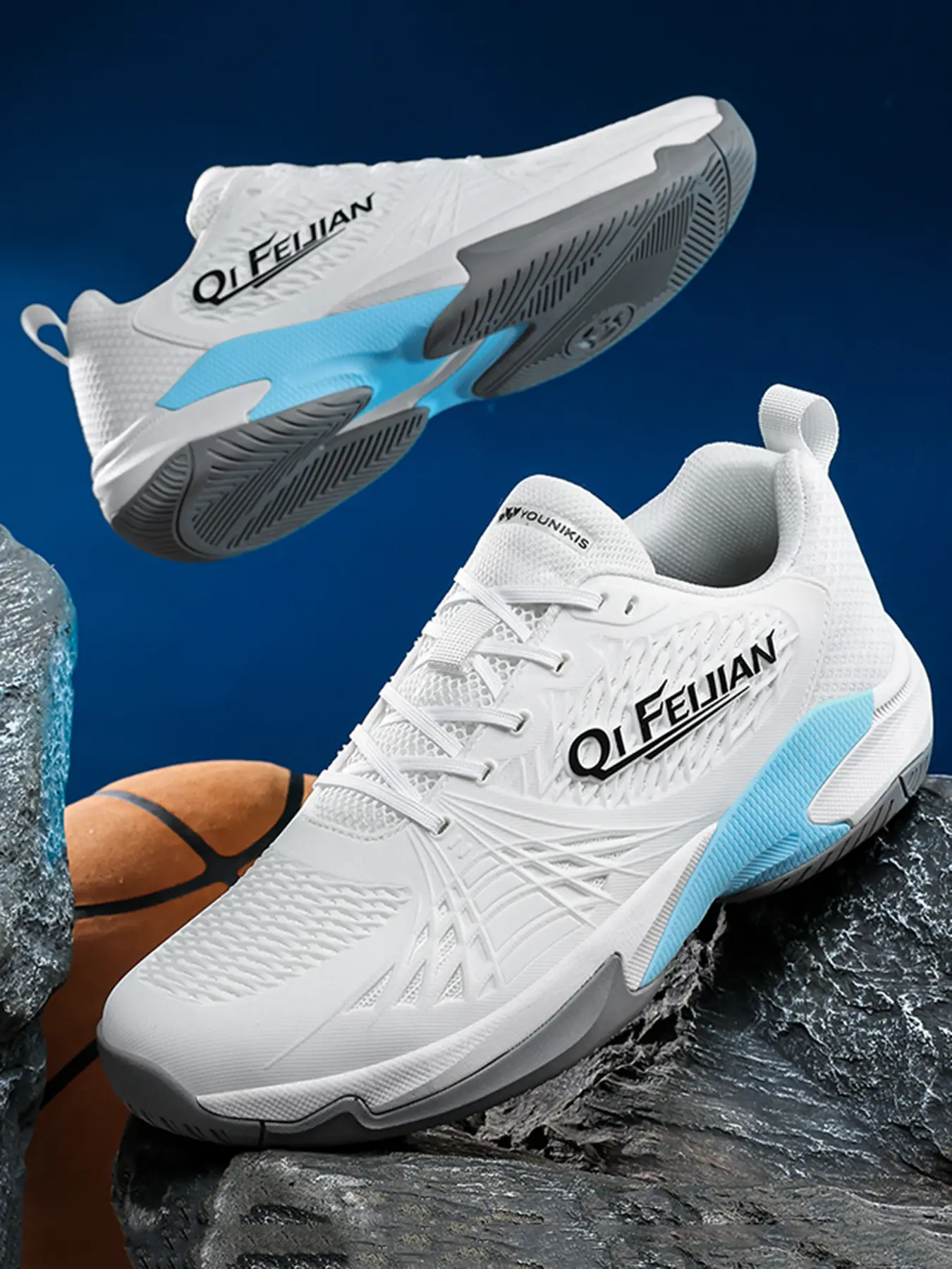 Unisex Sports Shoes Multi-Scene Use, Sizes 36-45, Two Color Options, Thick Sole Anti-Slip High-Quality Basketball Sneakers
