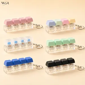 Keyboard Switch Keychain Stress Relief Keychain Fidget Keychain Mechanical Keycap Keychain Clicky Keychain for Gamers Everyday Use Gift