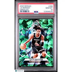 2023 Panini Mosaic Ja Morant #288 Green Ice PSA 10