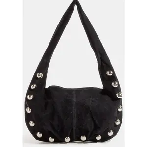 Black suede bag