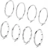 Stainless Steel Ring Set, Elegant Fashion Rings, Dainty Stacking Rings, Minimalist Modern Thin Stackable Rings for Women & Men, Dainty Fashion Jewelry Rings