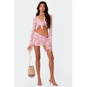 Hibiscus Mesh Sarong